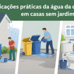 Aplicações práticas da água da chuva em casas sem jardim