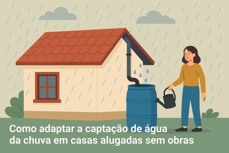 Como adaptar a captação de água da chuva em casas alugadas sem obras