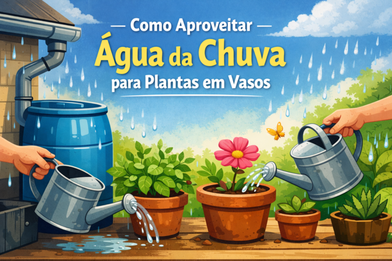 Como aproveitar água da chuva para plantas em vasos