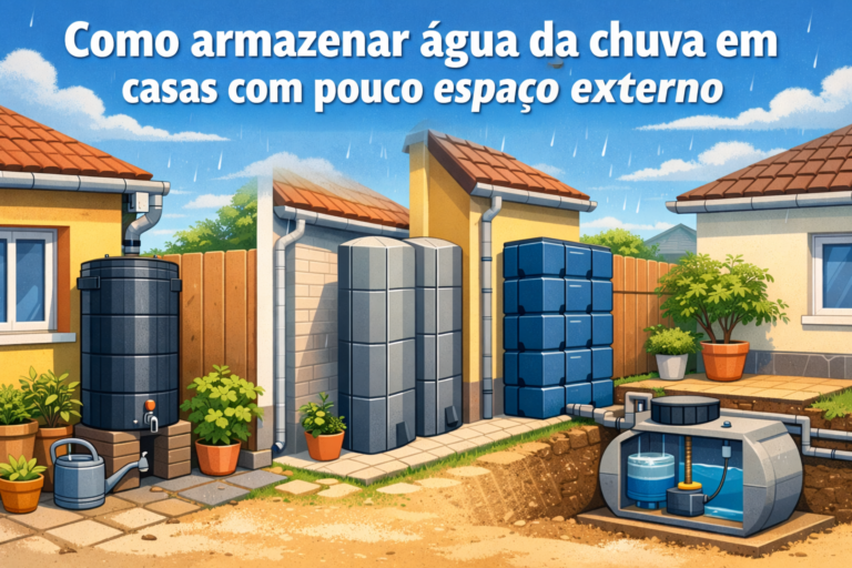 Como armazenar água da chuva em casas com pouco espaço externo