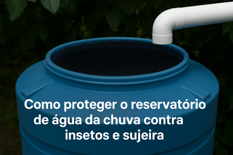 Como proteger o reservatório de água da chuva contra insetos e sujeira