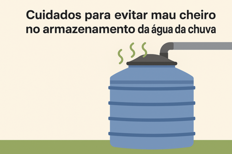 Cuidados para evitar mau cheiro no armazenamento de água da chuva