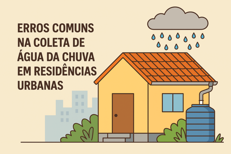 Erros comuns na coleta de água da chuva em residências urbanas