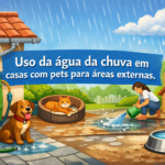 Uso da água da chuva em casas com pets para áreas externas